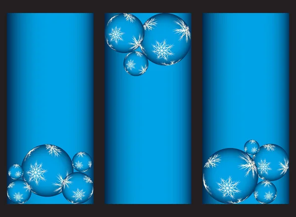 Ensemble vectoriel de bannières de Noël — Image vectorielle