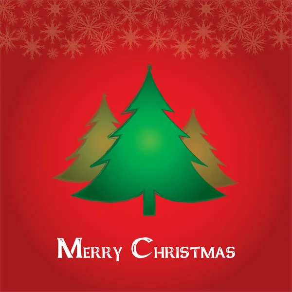 美しいクリスマスツリーのイラスト。クリスマスカード — ストックベクタ