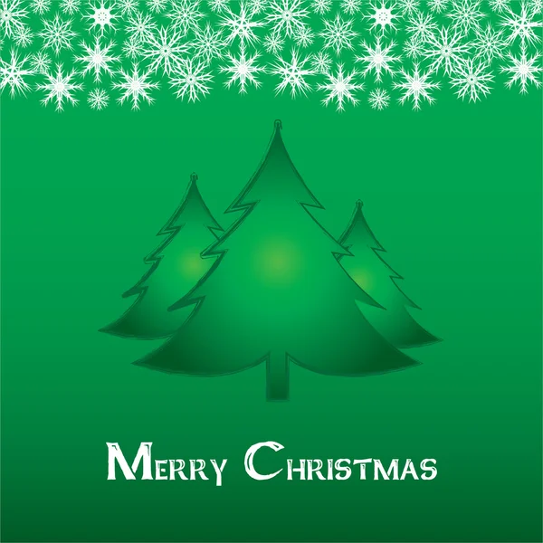 Gyönyörű karácsonyfa illusztráció. Karácsonyi kártya — Stock Vector