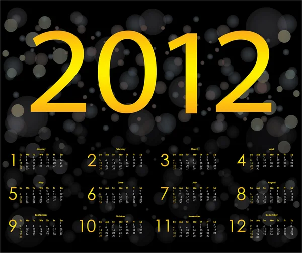 Diseño del calendario especial 2012 — Archivo Imágenes Vectoriales