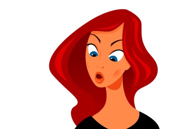 Shocked woman clipart