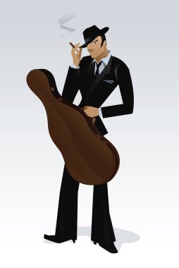 Jazz player clipart