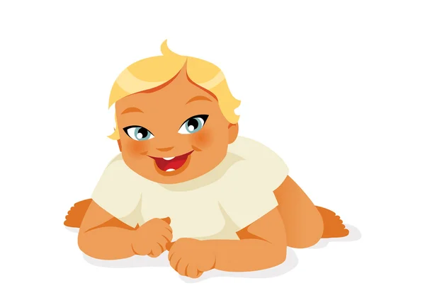 Feliz bebé arrastrándose — Archivo Imágenes Vectoriales