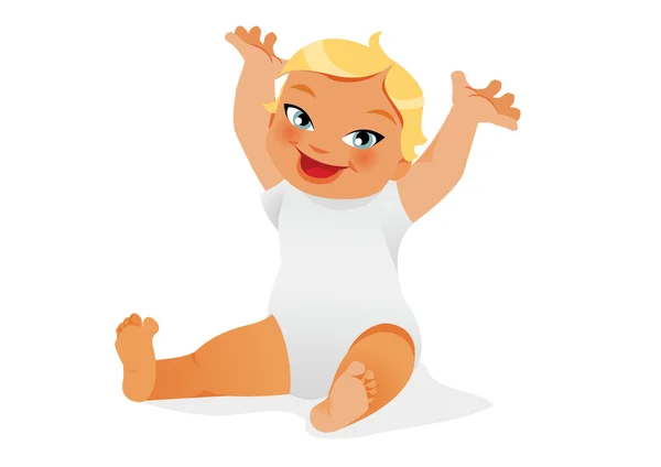Bebê feliz — Vetor de Stock