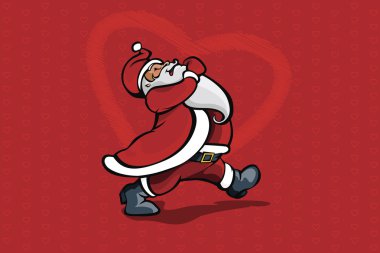 Santa love's parade clipart