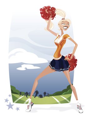 Cheerleader clipart