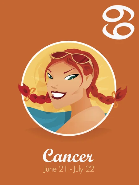 Cancro segno zodiacale — Vettoriale Stock