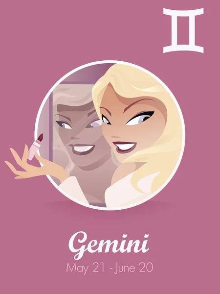 Znak zodiaku Gemini — Wektor stockowy