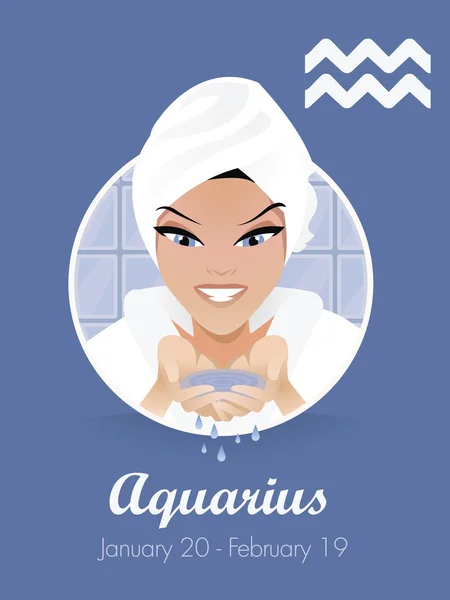 Aquarius zodiac sign — Stock Vector