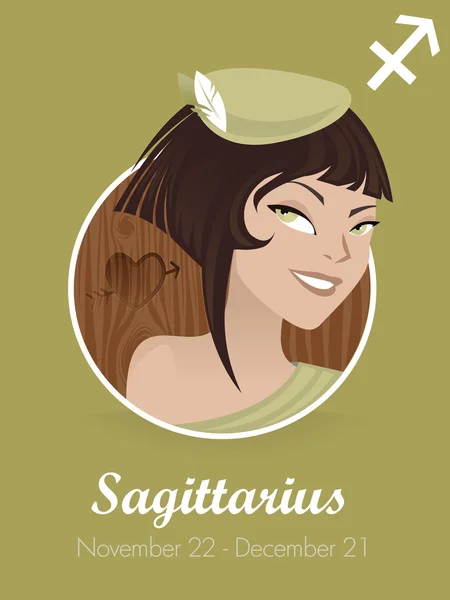 Sagittaire signe du zodiaque — Image vectorielle