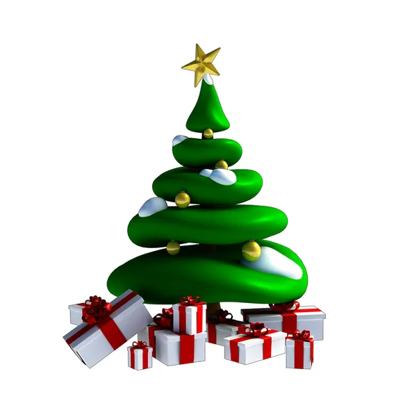 3d - Weihnachtsbaum — Stockfoto