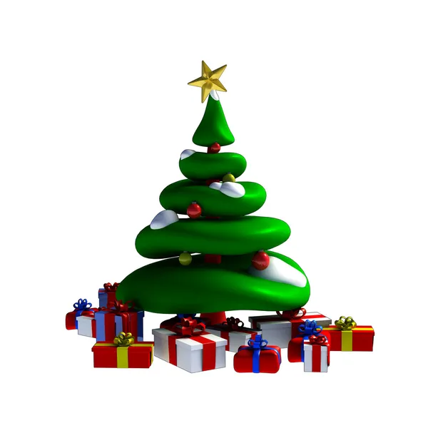 3d - χριστουγεννιάτικο δέντρο Royalty Free Εικόνες Αρχείου