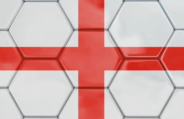 3D - voetbal texture - Engeland — Stockfoto
