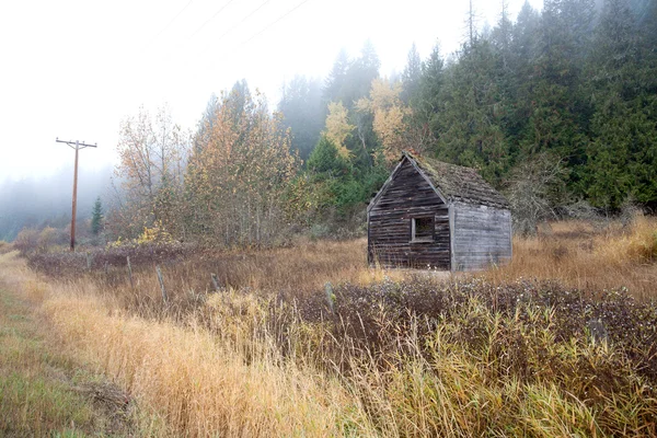 Rustic shed by the road. — Stock Photo, Image