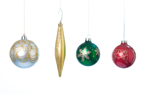 Four Christmas ornaments. — Stock Photo, Image