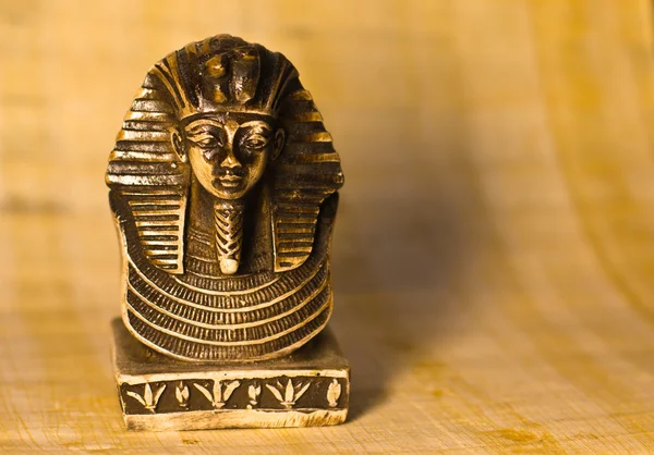 Maschera Morte di Tutankhamon vista frontale — Foto Stock