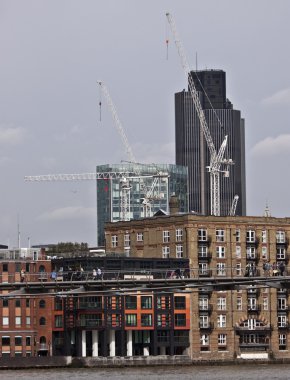 Londra şehri. modern binalar city çevresinde