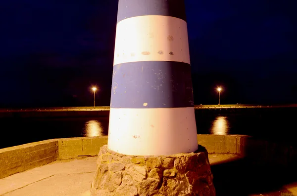 埠頭のナイトライト — ストック写真