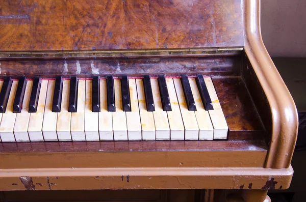 Урожай піаніно фрагмент клавіатури — стокове фото