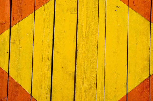 Sárga és piros festett deszkák — Stock Fotó