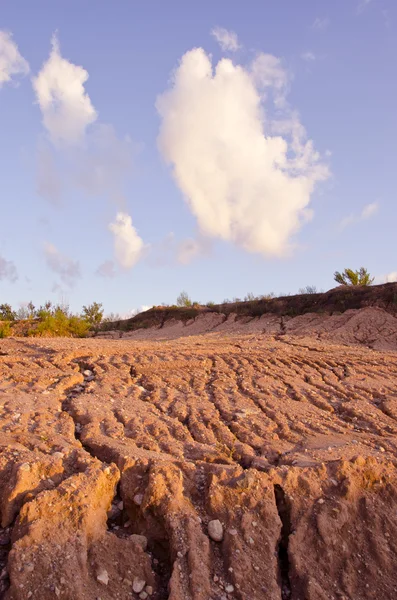 Grond erosie landschap — Stockfoto