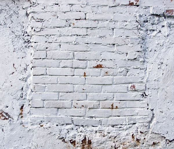 Blanco y ladrillos grunge fondo de pared — Foto de Stock