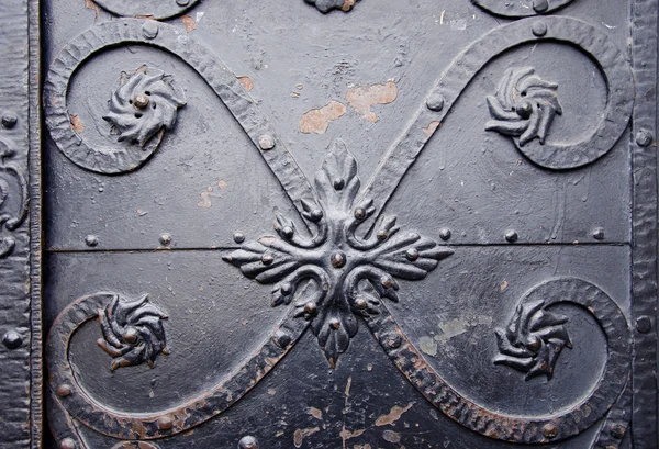 Fragmento de puertas de metal vintage — Foto de Stock