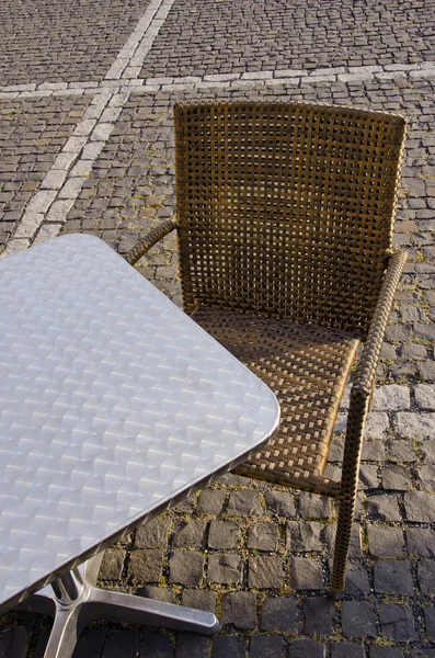 Urban street cafe furniture — Stock Photo, Image