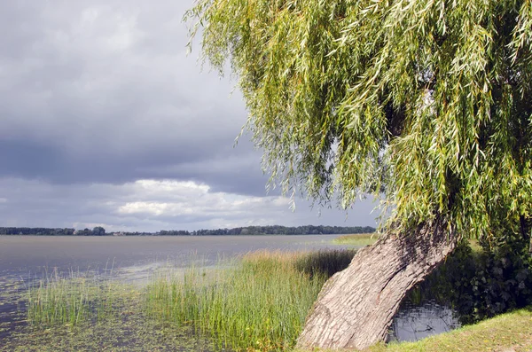 Sommaren slut sjön landskap — Stockfoto