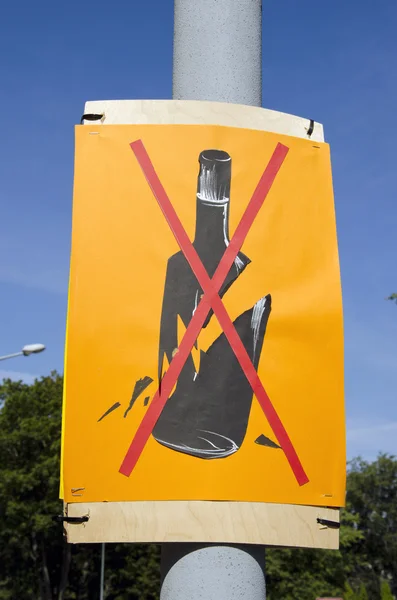 Signo de carnaval detener el alcohol — Foto de Stock