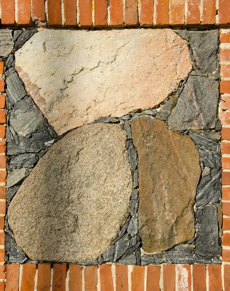 Ιστορική τούβλα και πέτρες τοίχου — Φωτογραφία Αρχείου