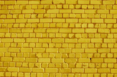 Painted bricks yellow wall clipart