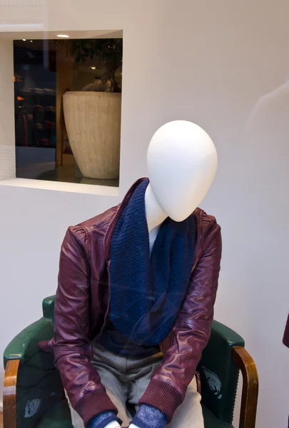 stock image Modern manikin in the shop showcase