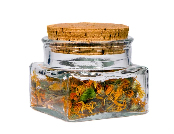 Nagietek ekologiczne herbaty ziołowe — Zdjęcie stockowe