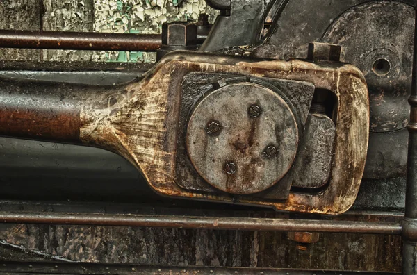 Grunge pistão velho de motor a vapor — Fotografia de Stock