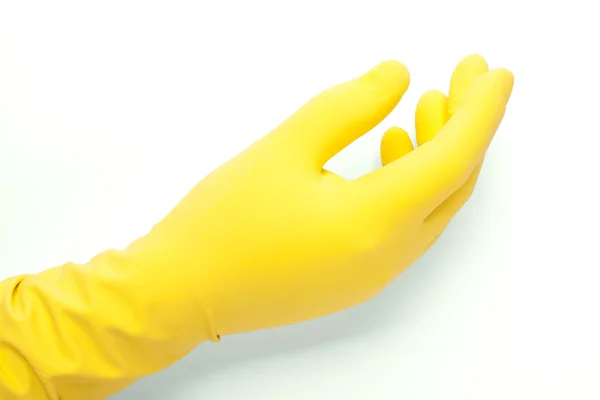 Hand in the rubber glove — Stock Photo, Image