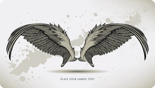Wings Griffon, dibujo a mano. Ilustración vectorial . — Vector de stock