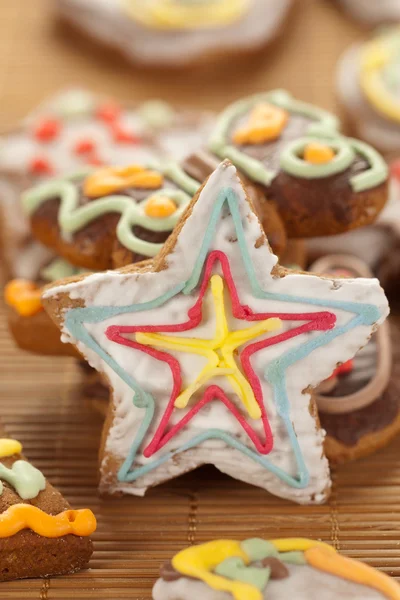 Star shaped gingerbread — Stock Photo, Image