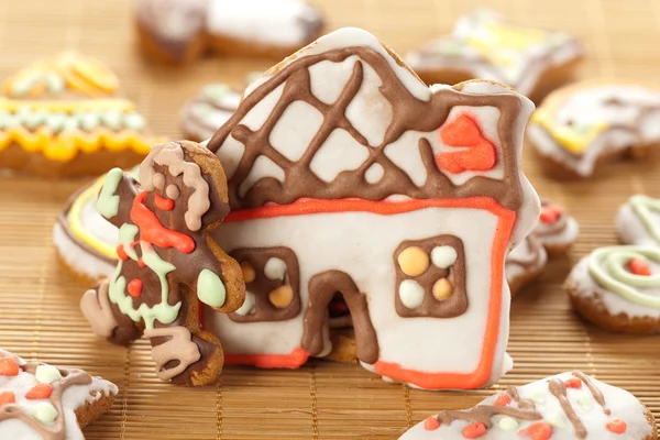 House and man made with gingerbread — Stock Photo, Image