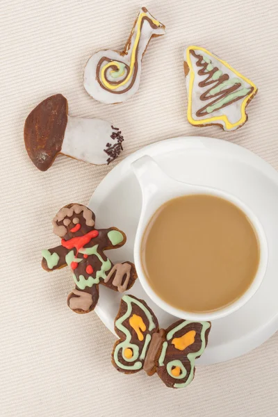 Gingerbread and coffee — Stock Photo, Image