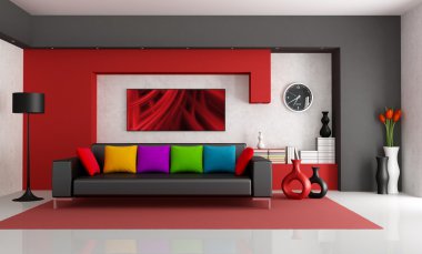 Contemporary Living Room clipart