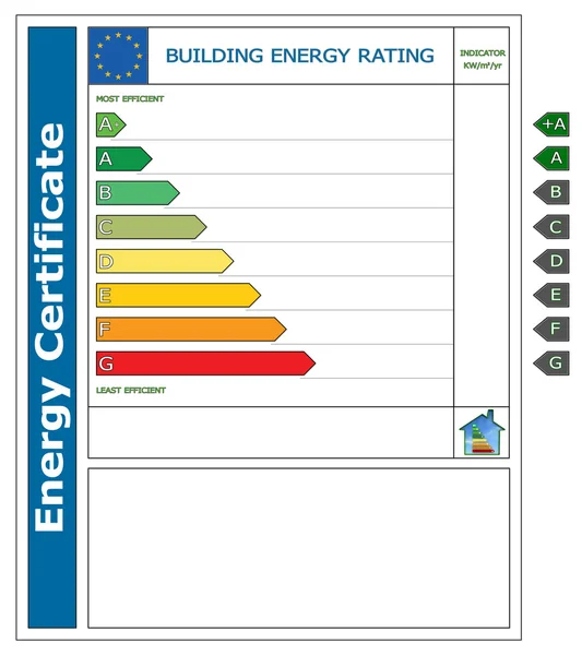 Certificado de construção energética — Fotografia de Stock