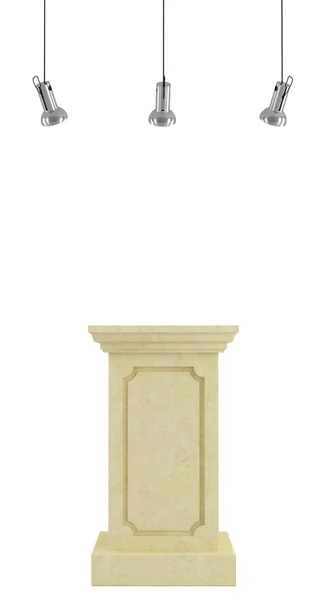 Pedestal with spotlight — Stock Photo, Image