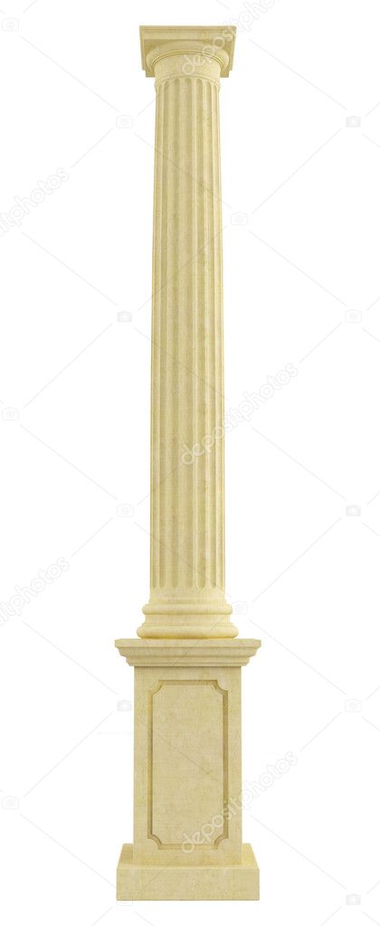 Classic column on pedestal