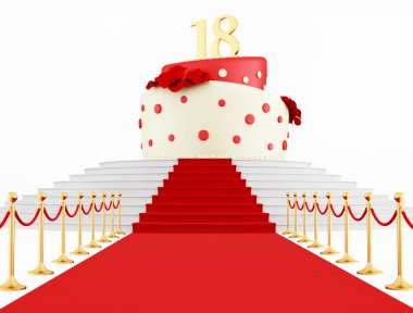 Birthday cake on the top clipart