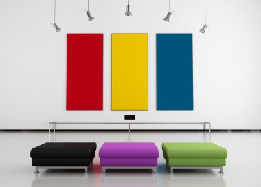 Colorful art gallery clipart