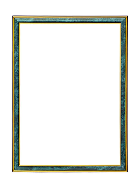 Malachite frame with gold trim for a picture — Stock Photo, Image