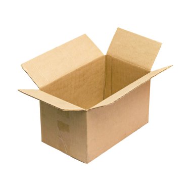 Open cardboard box clipart