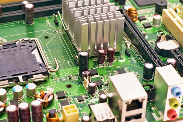 PC motherboard closeup — Stock Photo, Image