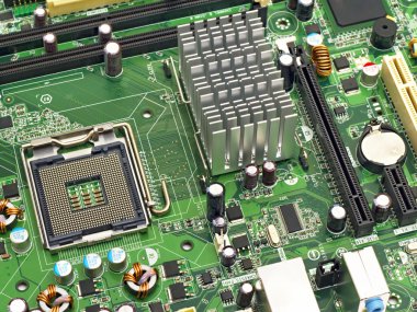 PC motherboard closeup
